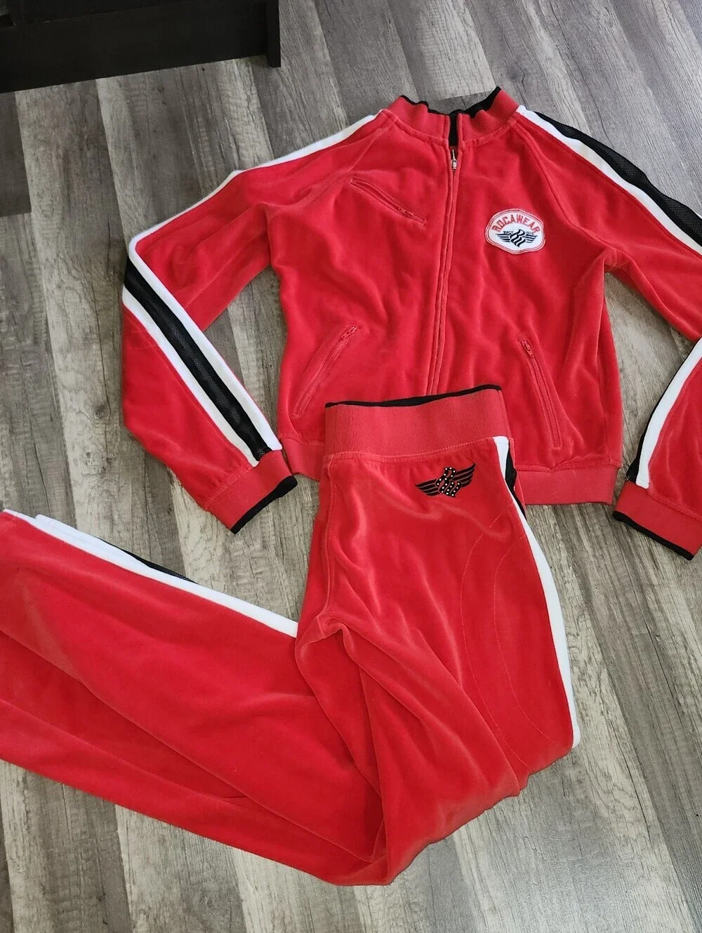 Vintage Rocawear Velour Track Set